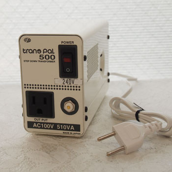 PAL-500IP｜240Vの国で100Vに降圧するダウントランス500W 安全機能付き