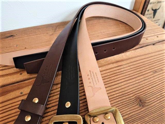 栃木レザーベルト オイル多脂革 【チョコレートブラウン】40mm 真鍮