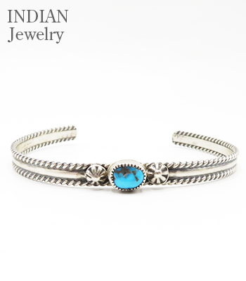 INDIAN JEWELRY ナバホ族|ケーブルワイヤーワーク|シルバー|ターコイズ