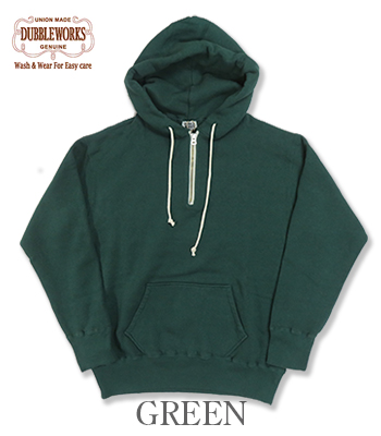 DUBBLEWORKS ダブルワークス LOOP WHEEL|吊編み|ハーフジップ