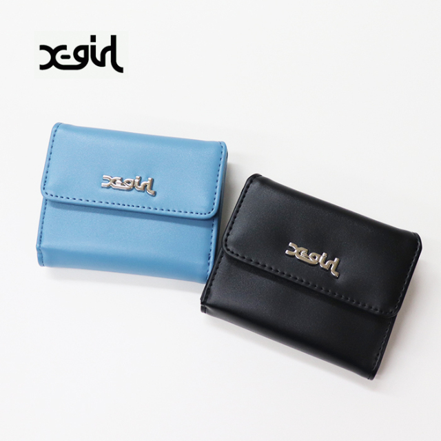 X-girl エックスガール FAUX LEATHER MINI WALLET 三つ折りウォレット