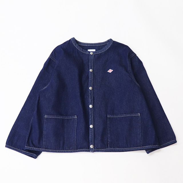 DANTON ダントン レディース ノーカラー デニムジャケット WOMEN DT