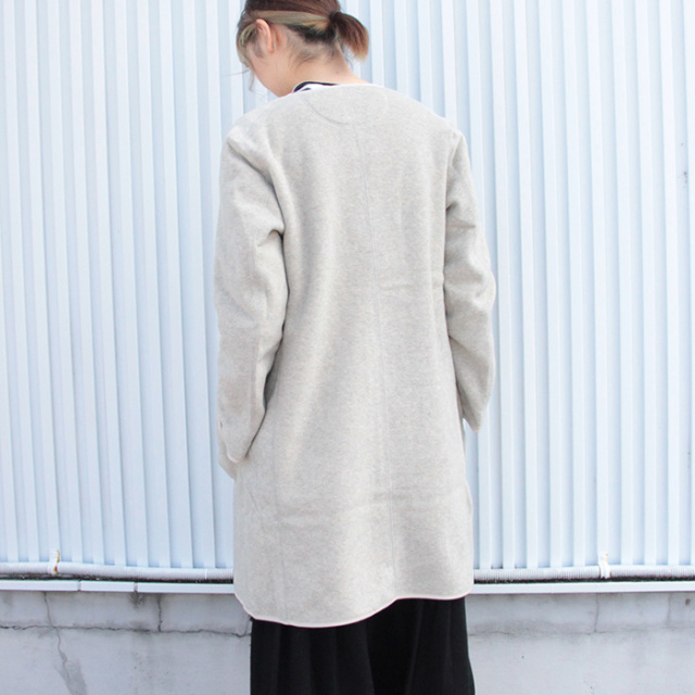 DANTON ダントン フリース レディース ノーカラー スナップボタン