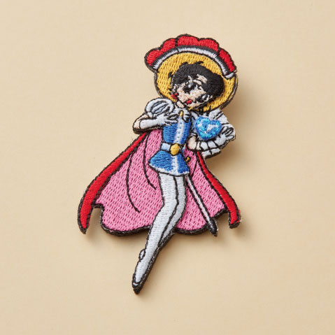 LMエルム リボンの騎士立体刺繍ブローチ