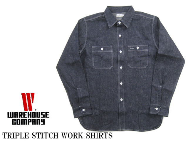 美品 ウエアハウス デニムシャツ 3038 40 美品 ウエアハウス デニム