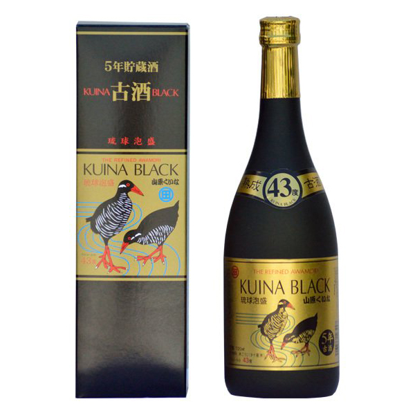 泡盛 山原くいな ブラック 5年 古酒 ゴールドラベル 43度 720ml