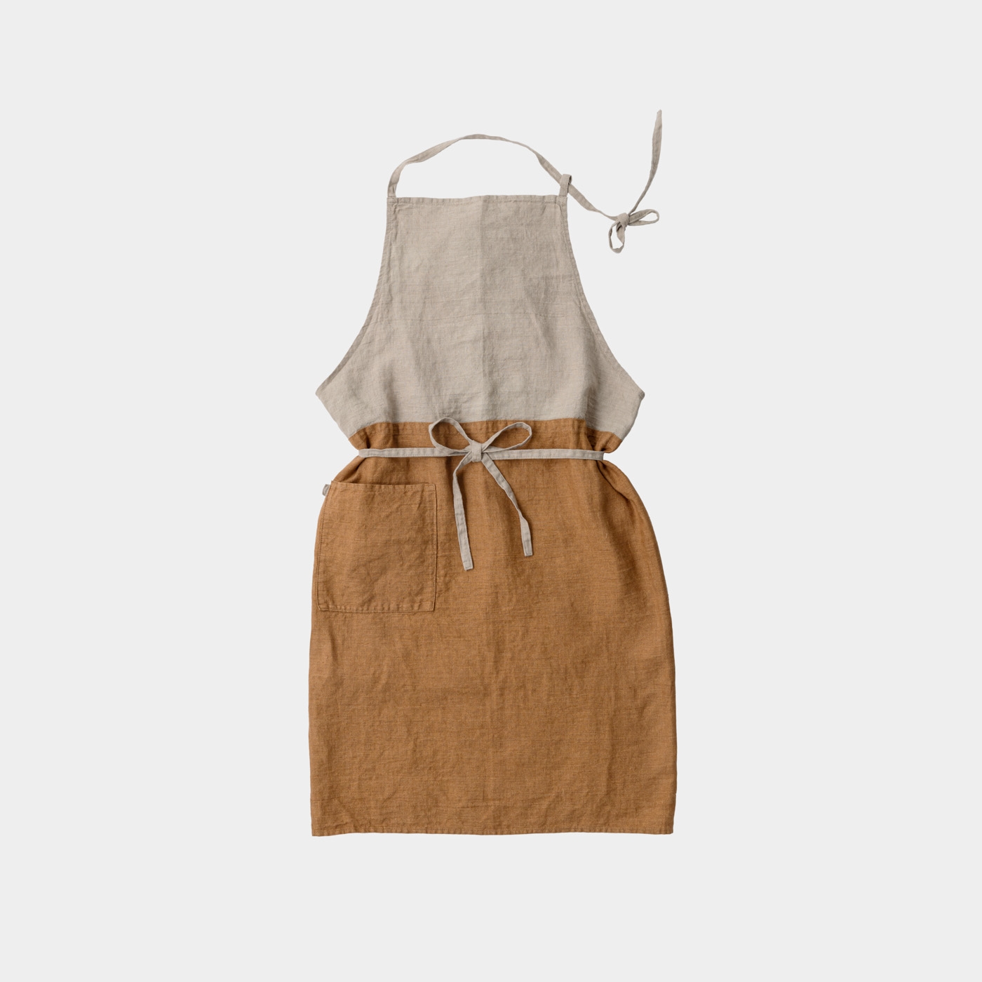 麻100％のフレンチシックでお洒落なリネンエプロンです。ギフトやお