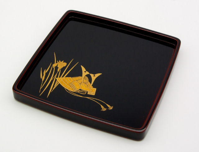 復興支援》輪島塗 銘々皿（溜塗 五節句蒔絵） かぶらきでしか買えない