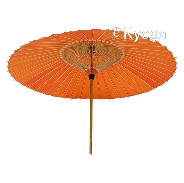 和傘・野点傘専門店 恭雅】 和傘 − 大番傘 オレンジ 44本骨 ※雨天使用