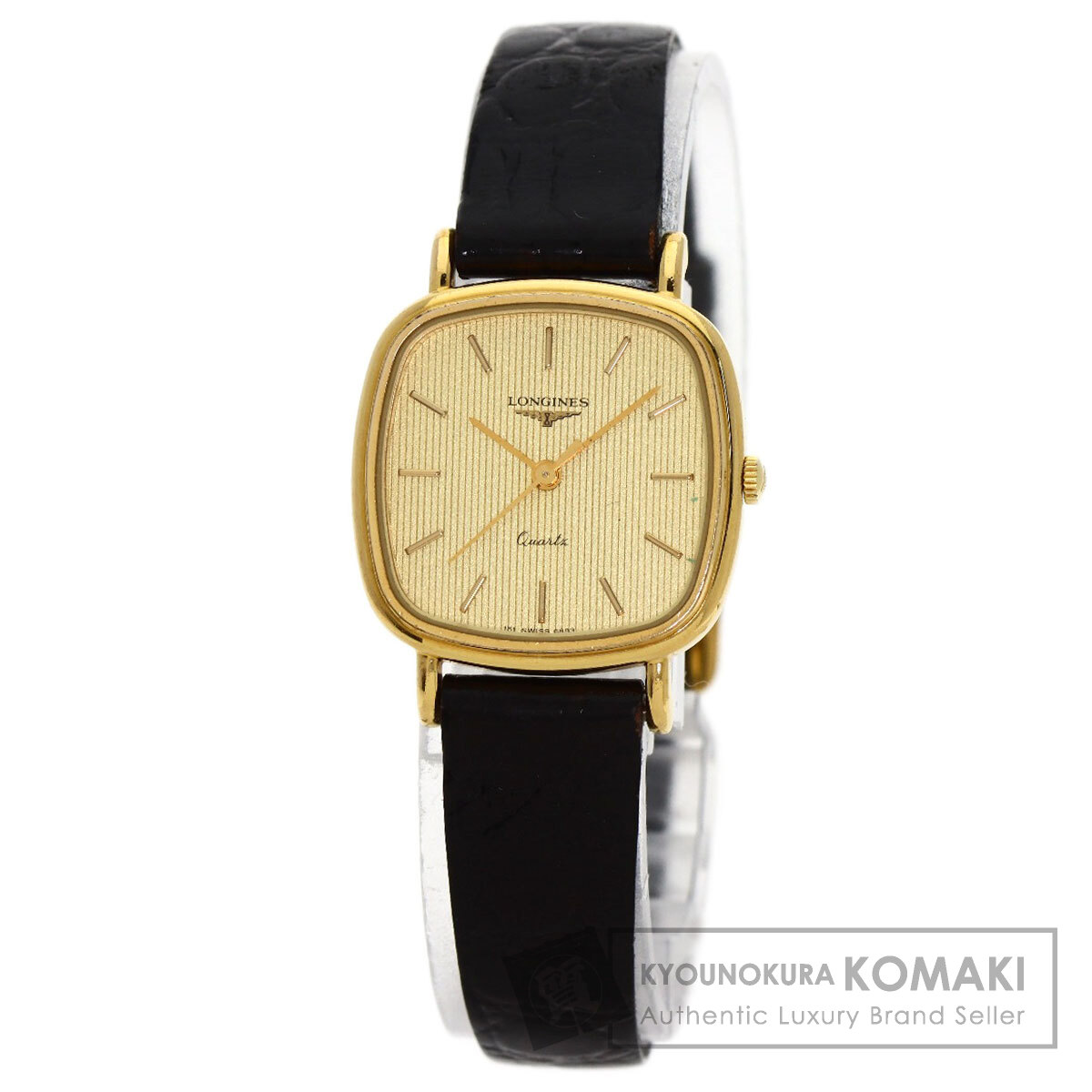 LONGINES ロンジン スクエアフェイス 腕時計 GP/革 レディース [中古