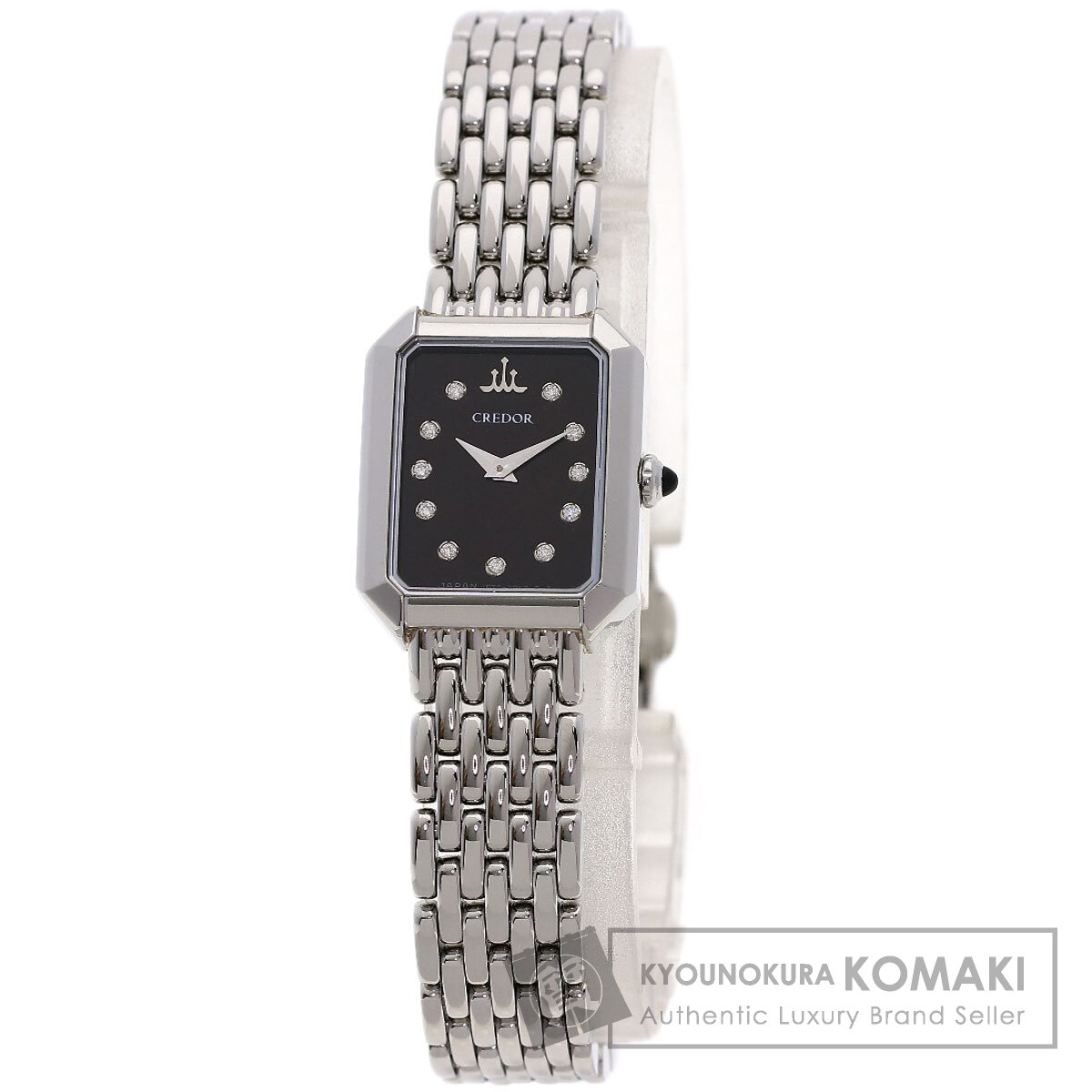 SEIKO セイコー 1E70-0CH0 クレドール 11P ダイヤモンド 腕時計