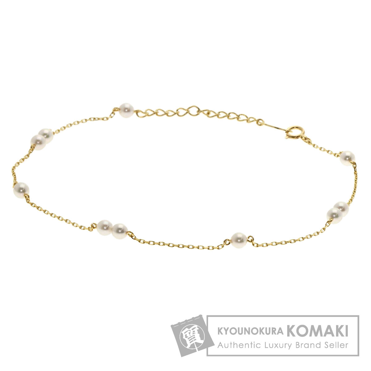 MIKIMOTO ミキモト ステーションパール 真珠 ブレスレット K18イエロー