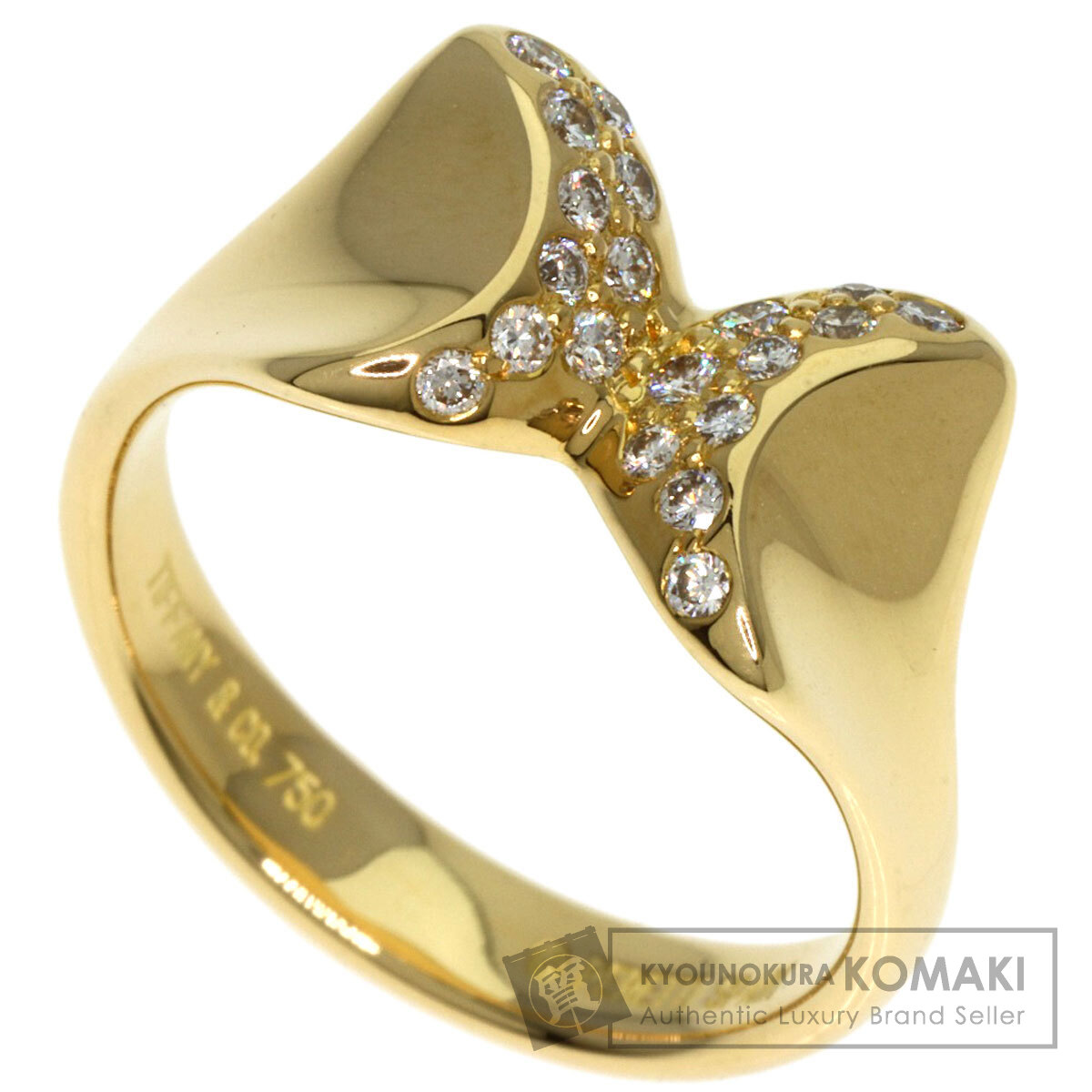 TIFFANY&Co. ティファニー リボン モチーフ ダイヤモンド リング・指輪