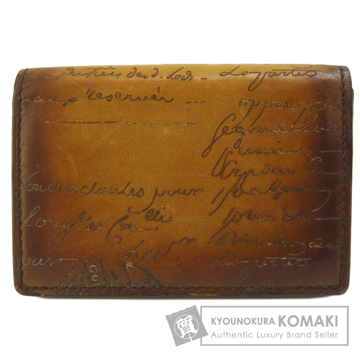 Berluti ベルルッティ 刻印デザイン カードケース レザー メンズ