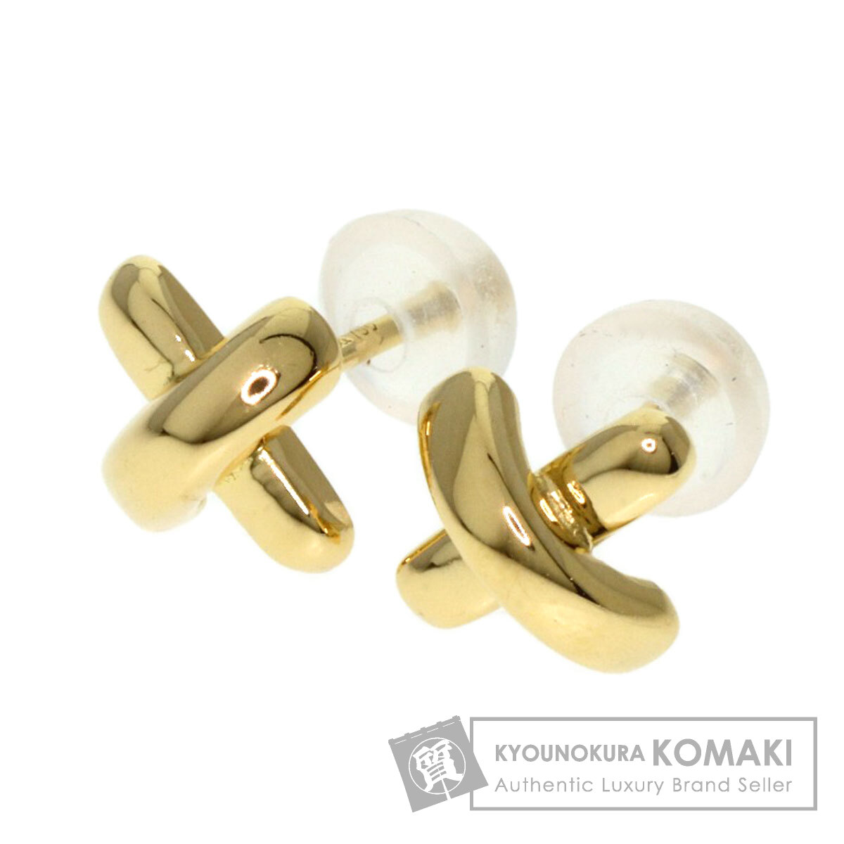 TIFFANY&Co. ティファニー クロスステッチ ピアス K18イエローゴールド