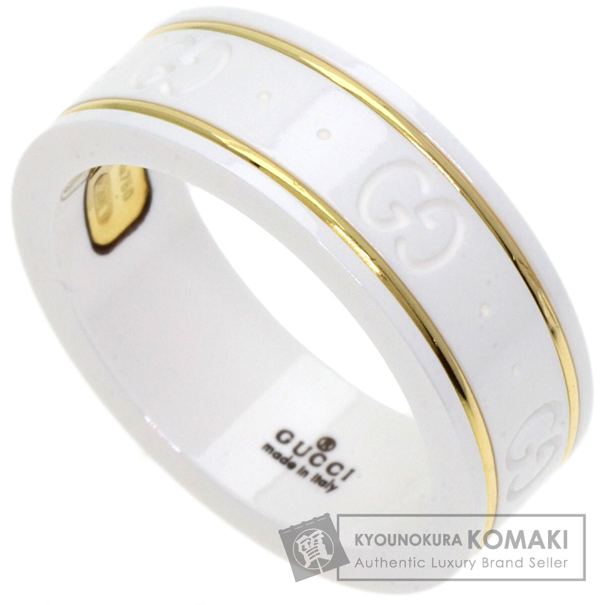 GUCCI グッチ GG アイコン 白セラミック #15 リング・指輪 セラミック