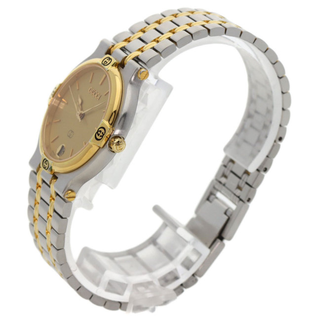 GUCCI グッチ 9000M ラウンドフェイス 腕時計 ステンレススチール