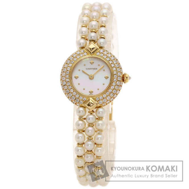CARTIER カルティエ コリゼ ダイヤモンド 腕時計 K18イエローゴールド