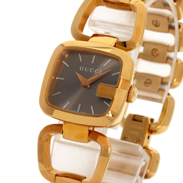 GUCCI グッチ 125.5 スクエアフェイス 腕時計 GP/GP レディース