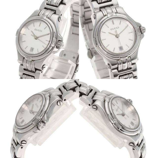 GUCCI グッチ 9040L ラウンドフェイス 腕時計 ステンレススチール/SS