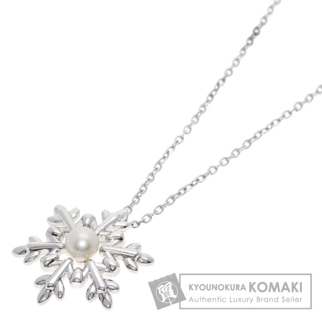 MIKIMOTO ミキモト 雪の結晶モチーフ アコヤパール 真珠 ネックレス