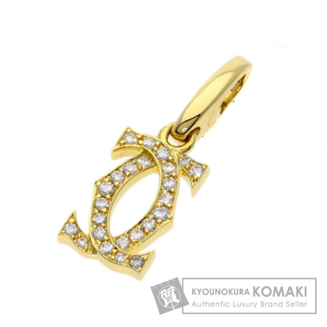 CARTIER カルティエ チャーム 2C ダイヤモンド ペンダントトップ K18