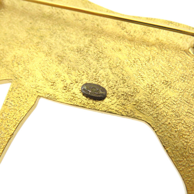 CHANEL シャネル トナカイモチーフ ココマーク ブローチ 金属製