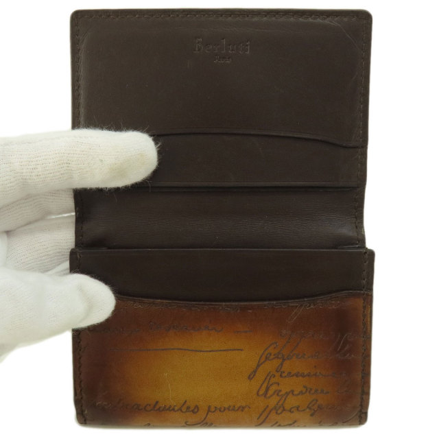 Berluti ベルルッティ 刻印デザイン カードケース レザー メンズ