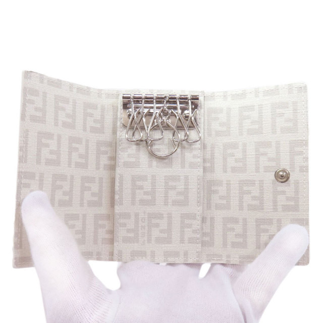 FENDI フェンディ ズッカ柄 キーケース PVC レディース ブランド京の蔵