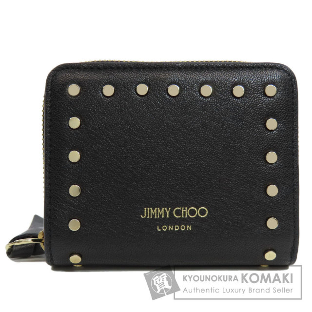 Jimmy Choo ジミーチュウ スタッズ 二つ折り財布（小銭入れあり