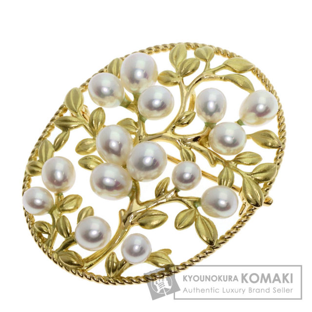 TASAKI タサキ パール 真珠 ブローチ K18イエローゴールド レディース