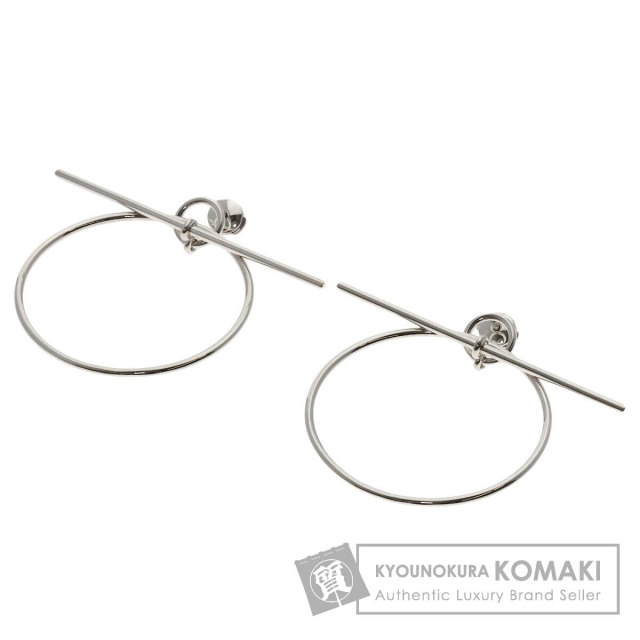 HERMES エルメス ループ MM エシャペ ピアス シルバー レディース