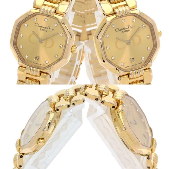 CHRISTIAN DIOR クリスチャンディオール D48-153 オクタゴン 腕時計 GP