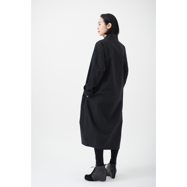 KY29-672CB／薄手ロングコート[播州織]／兎(黒)