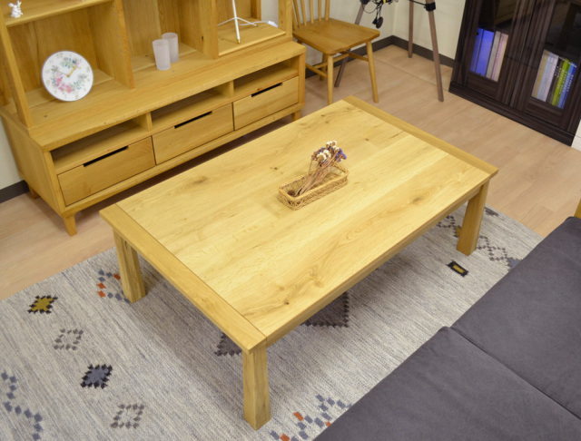 BRAN（ブラン）こたつテーブル・ナチュラルNTL（幅120cm×奥行75cm