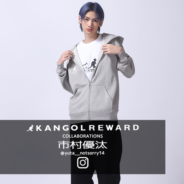 完全受注生産】市村優汰×KANGOL REWARDコラボ ZIPパーカー
