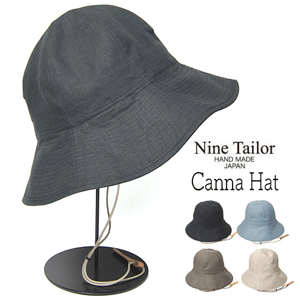 NINE TAILOR(ナインテイラー) リネンハット Canna Hat あご紐・マスク