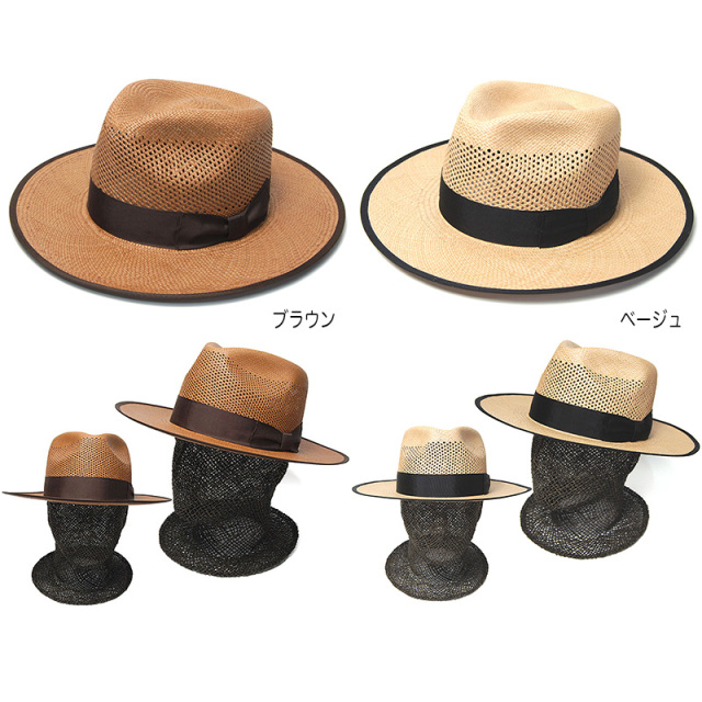 アメリカ STETSON (ステットソン) つば広パナマ中折れ帽 FLAT WHIPPET