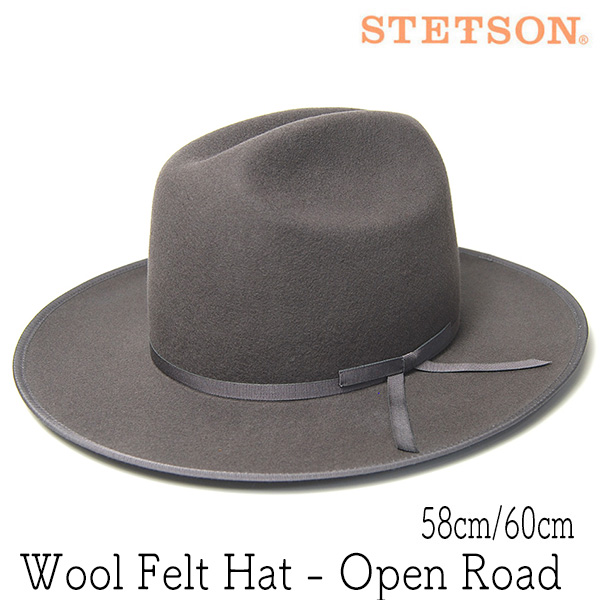 アメリカ STETSON(ステットソン) ウールフエルト中折れ帽 OPEN ROAD
