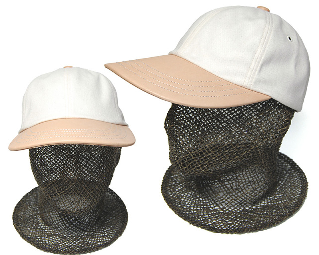 THE FACTORY MADE(ザファクトリーメイド) 革つばコットンキャップ