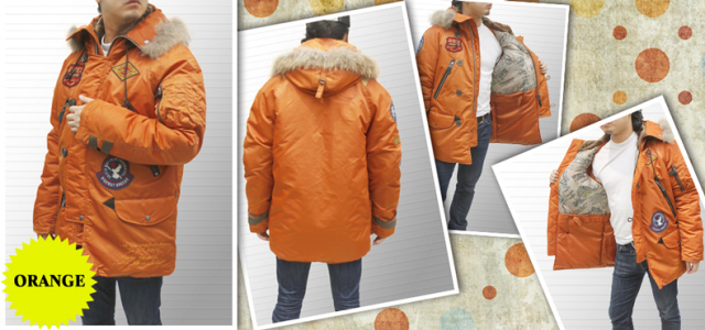 アヴィレックス N-3B フードファー付きワッペンモディファイ中綿入り