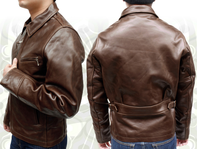 牛革 トラッカージャケット メンズ ブラウン XS/S/M/L/LL/3L/4L/5L/ 6150p