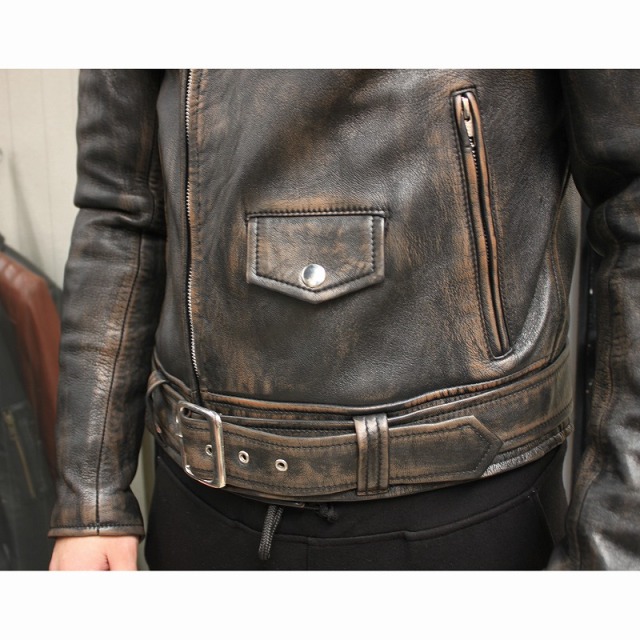 ラムレザー US ダブルライダースジャケット メンズ レザージャケット