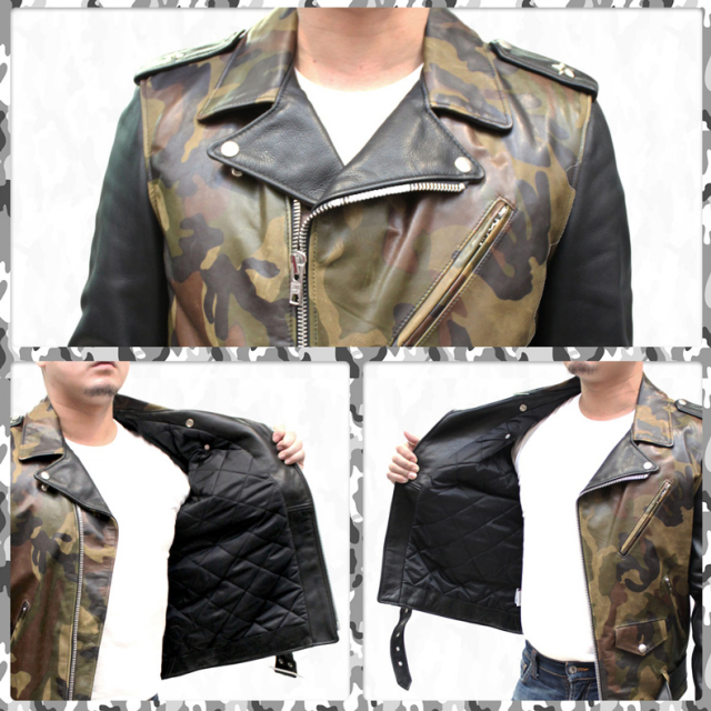 Schott #7418 611UST 牛革 ダブルライダースジャケット onestar