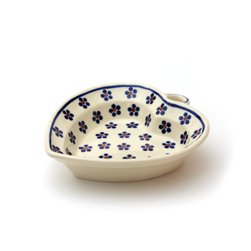 ハート型ボウル-ポーリッシュポタリー（ポーランド食器）