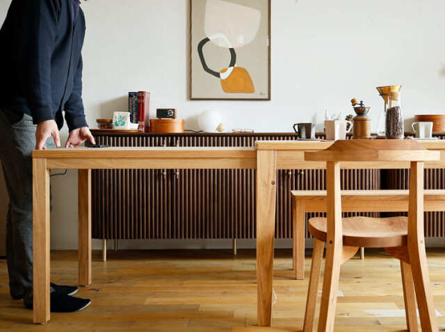 伸長式ダイニングテーブル Aki(アキ) 幅130/216cm｜北欧・ヴィンテージ