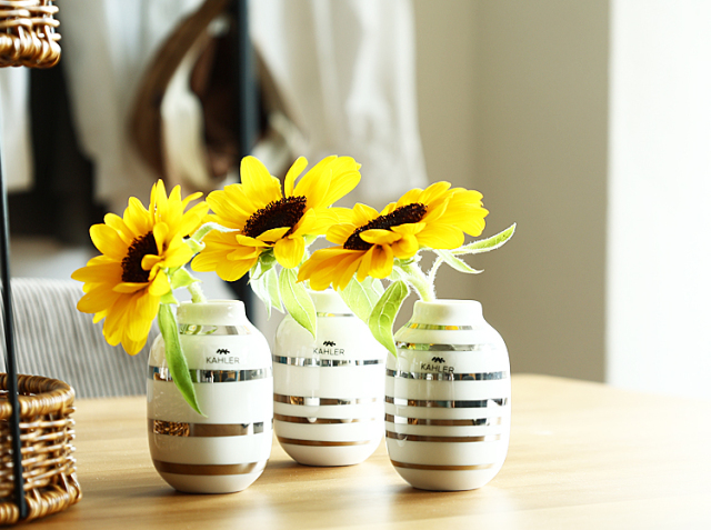 Kahler(ケーラー) オマジオ フラワーミニベース3個セット／シルバー