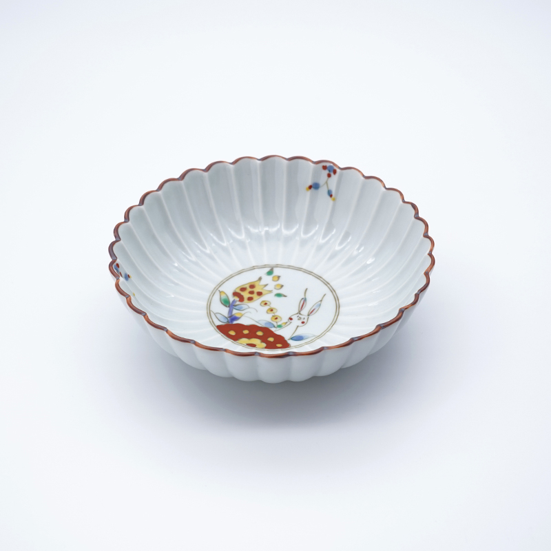 菊割鉢(中)(白)｜空萌工房(そらもえこうぼう)｜田口紀美子