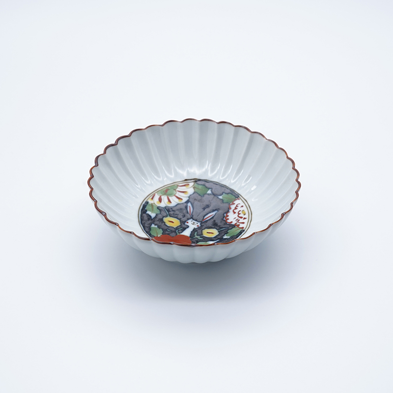 菊割6寸皿(濃)｜空萌工房(そらもえこうぼう)｜田口紀美子