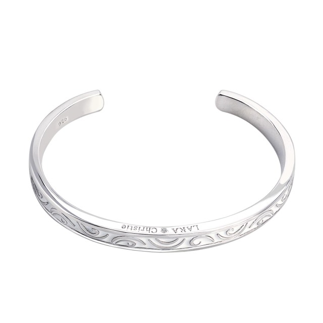 バングル レディース シルバー925 sv925 銀 セイントグラス b3036-w